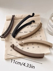 1/5pcs New High-End Banana Clip Vertical Clip Ponytail Clip Hair Accessories Back Of The Head High-End Sense Simple Valentine's Day Halloween Seamless Hairpin Female Headdress
