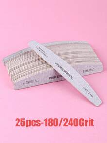 3支/5支/10支/25支/50支装灰色薄木质指甲锉 - 100/180/240目双面砂纸指甲锉，可水洗，可重复使用，适用于天然指甲和亚克力指甲的美甲工具，家用和沙龙美甲用品，美甲工具，美甲艺术工具，返校季，指甲，美甲工具（适用于贴片指甲） - 彩色 - 查看 17