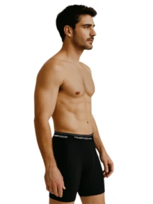 Kit 10 Cycling Boxer Briefs Long Leg Adult Microfiber Men's Cute & Fun Basic Sporty Casual - Multicolor - View 3