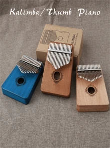 Wooden Kalimba Marimba/Thumb Fiddle - Professional Sound Quality, Portable, Beginner Friendly, The Preferred Relaxing Music Gift For Adults/Teenagers - The Ideal Birthday Gift For Music Enthusiasts Worldwide, (Including Tuning Hammer, High And Low Frequency Marker Stickers, Thumb Cover, Note Stickers, Cleaning Cloth, Music Score Manual, And Piano Case)