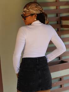 Kit 3 Women's Winter Bodysuits | High Neck With Suplex Lining | Elegance And Total Comfort - 棕色/白色/裸色 - 查看 7