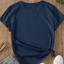T-shirt Feminina Blusa Feminina de Algodão Leve Look Casual Estilosa Purpose