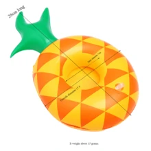 1pc Floating Cup, Inflatable Water Over Floating Beverage Cup Holder, Swimming Pool Inflatable Water Over Coaster, Pineapple Donut Shaped Floating Coaster, Inflatable Beverage Cup Swimming Pool Floating Bracket, Beach Essentials, Beach Accessories - Multicolor - View 26