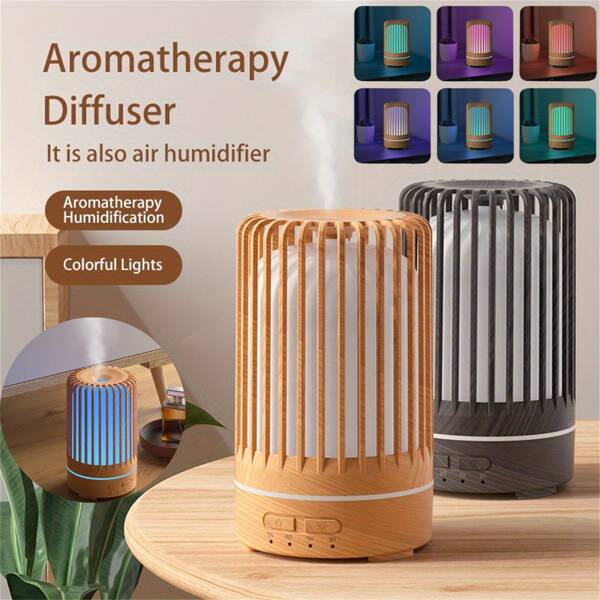 1pc Soundwave Technology Aroma Diffuser 7-Color LED Lights Air Humidifier Waterless Auto-Off Feature Essential Oil Diffuser Continuous Spray Quiet Operation Cool Mist Air Humidifier For Living Room Hotel Bedroom