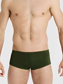 Men's Thin Lycra Premium Swim Trunks Comfortable Perfect Fit Summer Beachwear - xanh quân đội - Xem 1