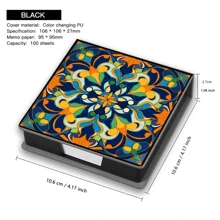 Elegante scatola per decorata, in stile artistico, può essere utilizzata per conservare note e decorare la scrivania. Le note adesive allegate hanno 160 pagine firmate, adatte per registrare idee, compiti e altro materiale da cancelleria quotidiano