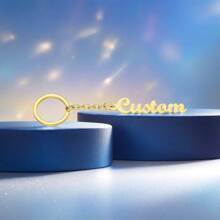 1pc Personalized Custom Name Stainless Steel Keychain, Abbreviated, Fashionable And Casual, Suitable For Father's Day Mother's Day Gifts, Valentine's Day Gifts, And Student Friends Gifts.