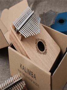 Wooden Kalimba Marimba/Thumb Fiddle - Professional Sound Quality, Portable, Beginner Friendly, The Preferred Relaxing Music Gift For Adults/Teenagers - The Ideal Birthday Gift For Music Enthusiasts Worldwide, (Including Tuning Hammer, High And Low Frequency Marker Stickers, Thumb Cover, Note Stickers, Cleaning Cloth, Music Score Manual, And Piano Case)