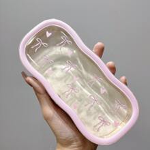 Boîte miroir en forme de nœud d'amour, design de boîte à succion magnétique transparente et résistante à la pression avec nuage. Boîte de rangement rétro pour lunettes de vue et de soleil, parfaite comme cadeau mignon pour anniversaire, révélation de sexe, anniversaire, mariage, fête, cadeau idéal pour collègues, amis et famille, rentrée scolaire
