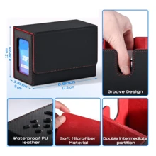 This Dual Commander Display Box Can Hold Over 250 Single-Sleeved Cards, With 2 Magnetic Card Slots, Suitable For TCG, CCG, And EDH Games. - Multicolor - View 2