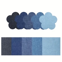 New Irregular Denim Ironing Patch,5 Colors (Blue) Clothing Patches,Heart,Square,Star,Flower And Cloud Patterns,Used For Repairing Clothes And Clothing Decoration,Strong Adhesive,Durable Fabric,Easy To Stick,Suitable For Clothes,Jeans,Jackets,Bags,Hats,Home Decoration
