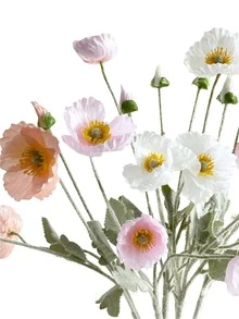 6 flori artificiale de 58 cm, potrivite pentru perete, sufragerie, dormitor, nuntă, decorațiuni pentru petreceri, decor pentru masă. Acasă, birou, bucătărie, nuntă, masă, piesă centrală, birou, grădină, exterior, casă, curte, toate anotimpurile. - Multicolor - Vizualizare 4