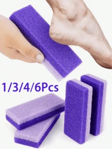 1/3/4/6Pcs Purple Foot Pumice Stone - PU Material Scrubber And Professional Exfoliating Rock For Feet Hard Skin Callus Remover And Scrubber, Shaping Beautiful Feet, Foot Care, Foot Scrubber, Feet Scrub, Valentine's Day Gifts, New Year Gifts, Travel Essentials,Callus Remover Pedicure, Foot Scrubber, Feet Scrub, Christmas Gifts