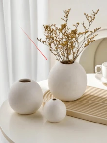 Nordic Style Round Ball Creative Vase, Decorative Modern Spherical Vase For Home, Dining Table Center, Wedding, Restaurant, Office, Living Room Decor Home Decor Flower Vase Glass Vase - White - View 8