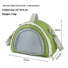 Bolso de hombro de malla transpirable para mascotas pequeñas, adecuado para hámsteres, conejos, erizos, ratas, ardillas