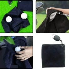 Advanced Golf Towel - , Highly Absorbent, Dual-Purpose Cleaning Cloth With Retractable Hook For Golfers