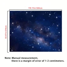 1 pièce, Fond en tissu de ciel étoilé de nuit, fond d'anniversaire de galaxie et d'espace, décoration et peinture de fête thématique d'astronaute et d'espace, bannière d'anniversaire pour homme, toile de fond de photomaton, peinture murale, nappe, rideau