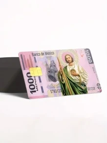 1pc Creative Sticker, Credit Card Skin Cover, PVC Anti Fingerprint Ultra-Thin Durable Scratch Resistant Privacy Card Sticker, Suitable For DIY Fashion Decoration To Protect Bank Cards, Transportation Cards, Campus Cards, School Supplies, And Back To School Supplies
