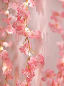 1pc 20-LED DIY Cherry Blossom Tree Lights - Bendable Battery-Operated Branches With Warm White Glow, Pink Floral Decor For Home, Weddings, Parties (AA Batteries Not Included), Cherry Blossom Themed Items, Party Ambiance, Wedding Decorations, Decorative Lighting, Batterypowered Lights Fall Decor Halloween Autumn Decor Christmas Decorations Home Christmas Gifts Christmas Decor - 暖光 - 查看 7