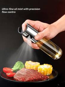 1 Piece Press-Type Glass Oil Bottle, Kitchen And Home Sprayer, Grill Oil Spray Bottle
