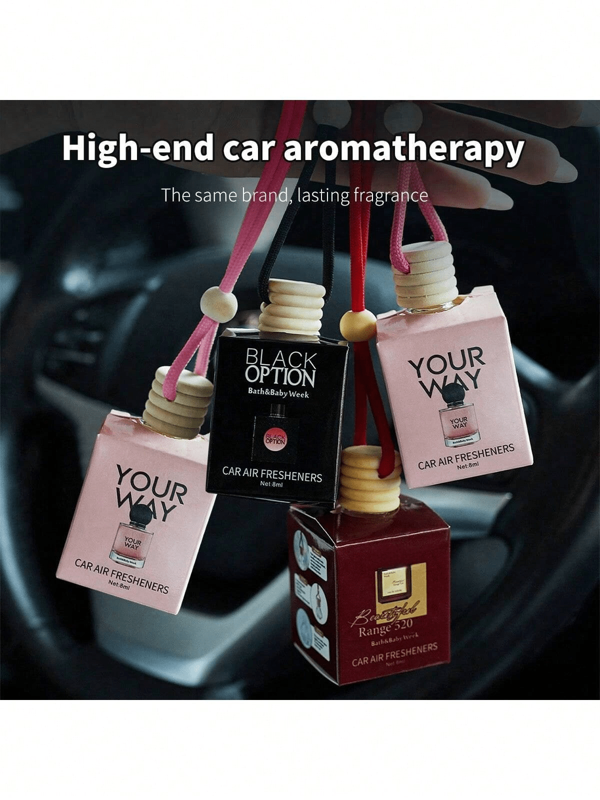 FORMBO Pingente de aromaterapia para carro de 8 ml, aromatizador de ar, adequado para direção diária, viagens, adorável aromatizador de ar para carro, pingente com design nórdico estiloso, decoração elegante e feminina para carro, fragrância vegetal, o presente perfeito para namorado e namorada, trazendo fragrância duradoura