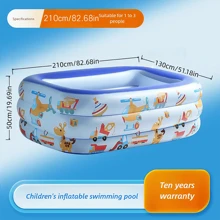 Piscina inflable familiar para niños, piscina grande para familia para uso al aire libre, piscina de natación de PVC reforzado