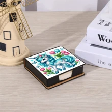 Scatola decorativa per promemoria con motivo adesivo senza diamanti, stile artistico, può essere utilizzata per conservare note e decorare la scrivania. Il blocco memo autoadesivo ha 160 pagine con firma, adatto per registrare idee, attività e articoleria da ufficio quotidiana