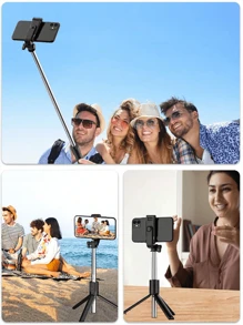 170cm/67inch Selfie Stick Tripod, With Fill Light, Extendable Aluminum Tripod With Bluetooth Remote, Compatible With IPhone And Android Smartphones, Perfect For Travel, Vlog, Video And Photo-With Fill Light For Summer Vacation, Travel, Outdoor Activities, Live Streaming, Stable Recording