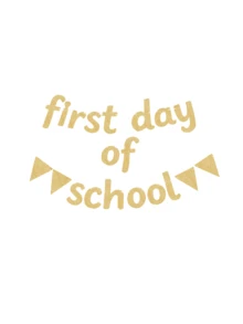 Nueva pancarta de decoración para el primer día de clases, suministros para fiesta de regreso a clases, pancarta de bienvenida de regreso a clases, decoraciones de regreso a clases, letrero de bienvenida de regreso reutilizable para pizarra de boletín del aula (Colorido, Destello dorado)