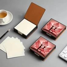 Scatola di note adesive con decorazione artistica, senza diamanti, adatta per conservare appunti e decorare la scrivania. Il blocco note adesivo ha 160 pagine personalizzate, un articolo di cartoleria versatile per prendere appunti e annotare compiti quotidiani
