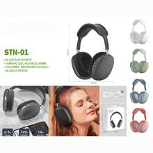 Audífonos Inalámbricos,Bluetooth,Conexión 5.0, Micrófono Incorporado para Llamadas, Conexión De Cable 3.5 mm, Batería hasta 10 Horas, Bluetooth/tarjeta SD/con cable - Plateado - Ver 6