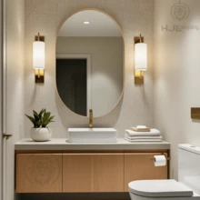 Decorative Oval Mirror 40x50 Cm – Modern, Elegant Design And Ideal For Bedroom, Bathroom Or Living Room - 40x50橢圓形 - 查看 5