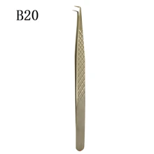 FADVAN 1 Pc Eyelash Tweezers Extension Pink Stainless Steel Superhard Tweezers With Fiber Tips High Precision Anti-Static Lash Tweezers Cell Clamp Peacock Clamp