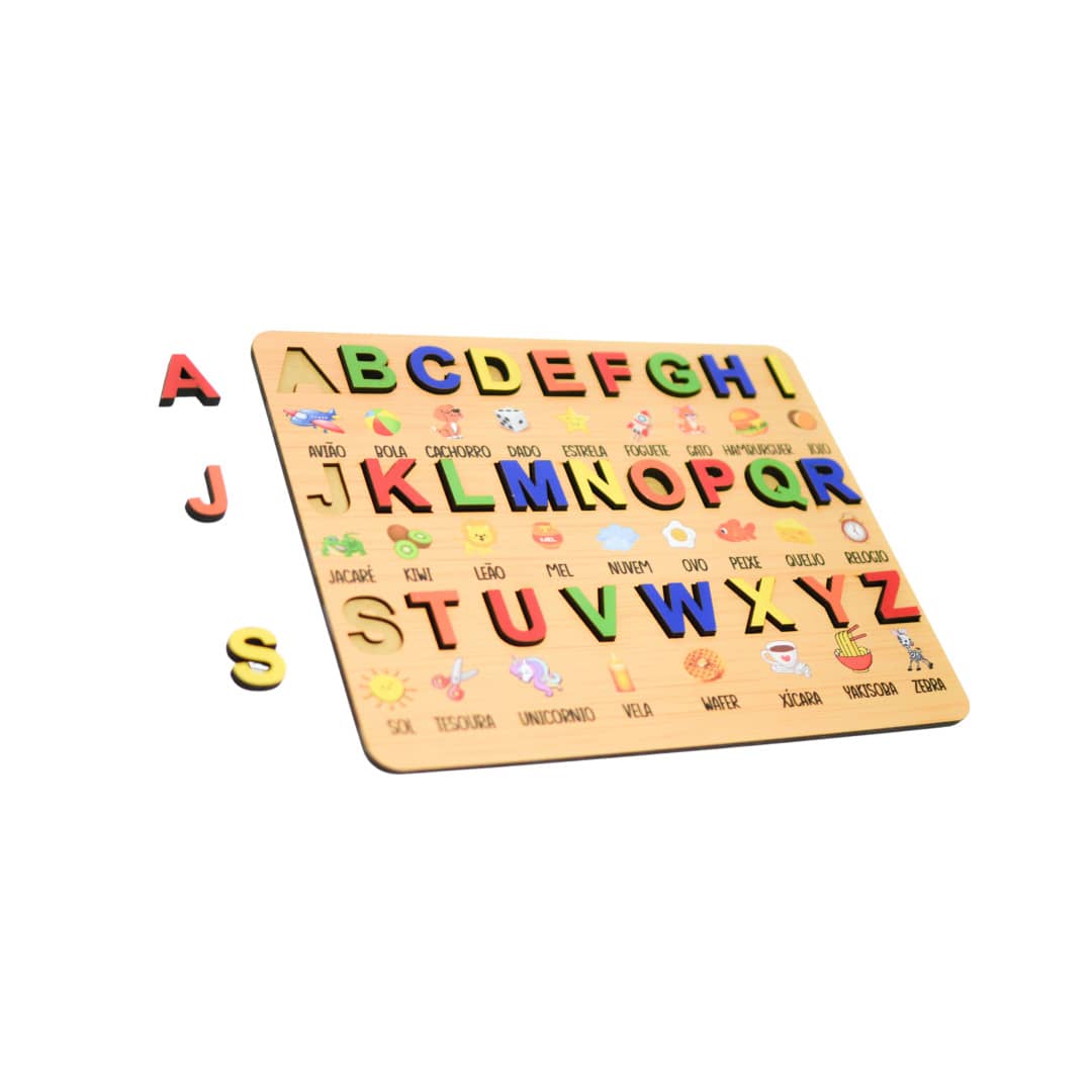 Educational Alphabet Fitting Game Vowels Pedagogical Montessori Colored Letters