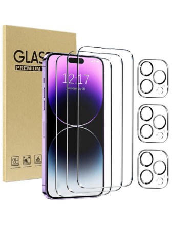 3pcs Camera Lens Protector Compatible With Apple Phone Waterproof Shockproof Anti-Fall Anti-Fall Scratch Resistant Anti-Fingerprint Full Cover