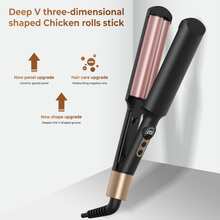 UKLISS Mini Dual Barrel Curling Iron - Travel Portable Curling Tool, 0.4 Inch Ceramic Curling Iron, Dual Voltage, 5 Temperature Settings - EU C Type Plug(220-240V) - View 4