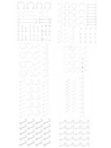 CIZME 20-44pcs Transparent Piercing Fixators, Suitable For Surgery, Including Bionic Nose Rings, Navel Rings, Septum Rings, Eyebrow Rings, Lip Cartilage Rings, Ear Cartilage Rings, Earring Fixators, Industrial Bar Plastic Piercing Jewelry, Suitable For Workplace - Clear - View 1