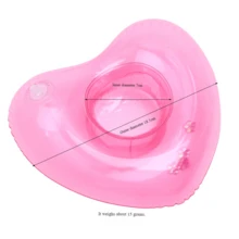 1pc Floating Cup, Inflatable Water Over Floating Beverage Cup Holder, Swimming Pool Inflatable Water Over Coaster, Pineapple Donut Shaped Floating Coaster, Inflatable Beverage Cup Swimming Pool Floating Bracket, Beach Essentials, Beach Accessories - Multicolor - View 12