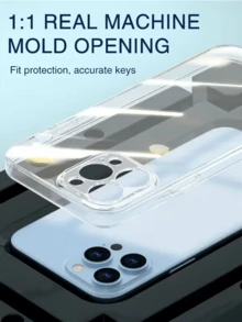 2 Pieces Ultra-Thin Silicone Soft Case, Clear Back Cover, Shockproof Ultra-Thin Phone Case Waterproof Anti-Fall Scratch Resistant - Clear - View 4