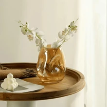 Vaso de vidro grosso primeira linha flores, decoração, sala - Multicolorido - Visão 5