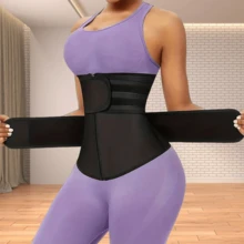 Women's Fashion Zippered Belly Belt, Body Shaping Clothes, New Sweat Belt, Body Shaping Sports Belt - Đen-XL - Xem 3