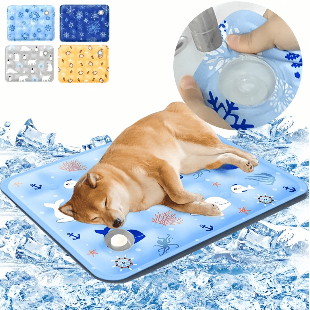Tappetino refrigerante per animali domestici, cuscino rinfrescante ad autoiniezione d'acqua per cani e gatti, articolo estivo per animali domestici per resistere al colpo di calore a casa o in viaggio, tappetino refrigerante per gatti, tappetino refrigerante rinforzato per cani antiscivolo