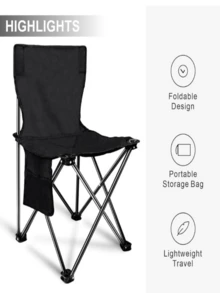 Outdoor Camping Chair, Collapsible Chair With Side Pocket And Carry Bag, Folding Chair For Camping, Beach, Picnic, Sunbathing Chairs With Storage Bag,Random Style - Multicolor - View 8