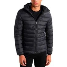 Jaqueta Puffer Bobojaco Corta Vento Nylon Frio Reforçada Capuz Removivel