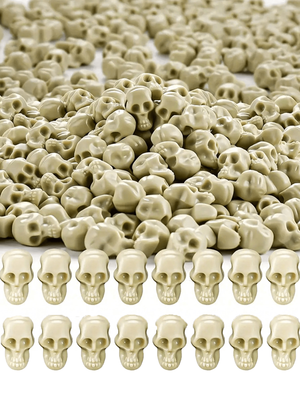 20pcs Halloween Mini Plastic Skulls Mini Skeleton Christmas Vase Fillers For Halloween, Halloween Skeleton Man Halloween Bar Home Table Decoration For Halloween Prank