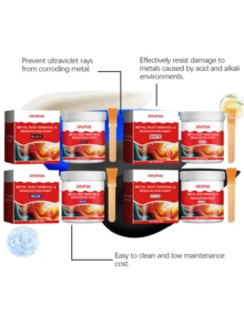 Pintura antioxidante a base de agua para metal, imprimación resistente al agua y al óxido para renovación, pintura firme, disponible en varios colores - Multicolor - Ver 4