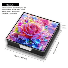 Blocco note adesivo in scatola con eleganti fantasie, stile artistico, può essere utilizzato per conservare note e decorare la scrivania. Il blocco note adesivo include 160 pagine distintive, una cartoleria versatile per prendere appunti quotidiani di idee, attività, ecc.