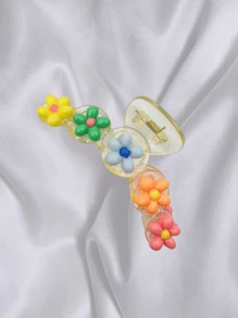 1pc/2pcs Fashionable Candy-Colored Dopamine Flower Y2K Sweet Hair Claw, Suitable For Daily Wear And Outfit Matching Claw Clips Hair Clips Hair Jaw Clip Hair Clamps Hair Clutch Hair Catcher Clip
