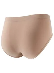 3 pièces de culottes sans couture à taille moyenne, couleur maillot, qui soulèvent les fesses, haute élasticité, confortable et respirante. Sous-vêtements de maintien pour femmes offrant un ventre plat.