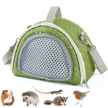 Bolso de hombro de malla transpirable para mascotas pequeñas, adecuado para hámsteres, conejos, erizos, ratas, ardillas